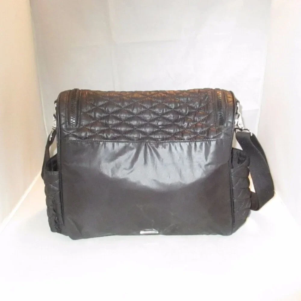 Rebecca Minkoff Jude Quilted Nylon Baby Diaper Bag $295 Black - #2221